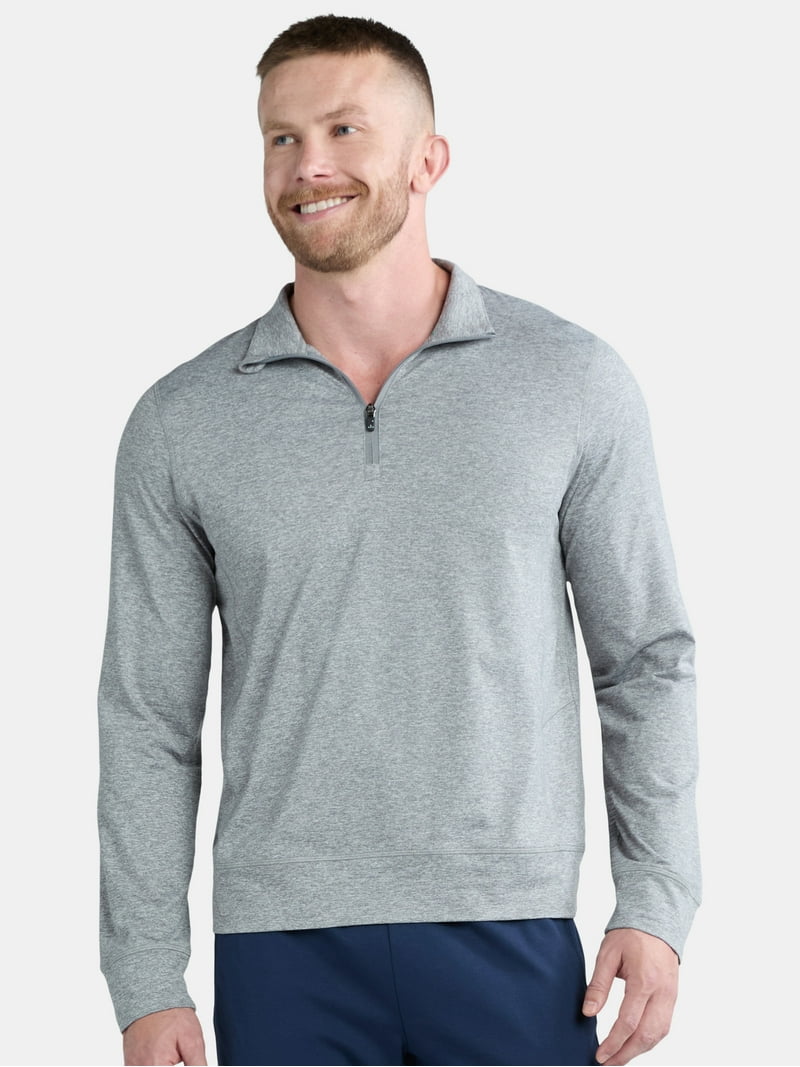 Athletic Works Men's and Big Men's ButterCore Soft Quarter-Zip