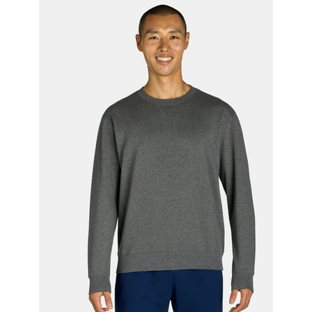 Athletic Works Men's & Big Men's Fleece Crewneck Sweatshirt, Sizes XS-3XL