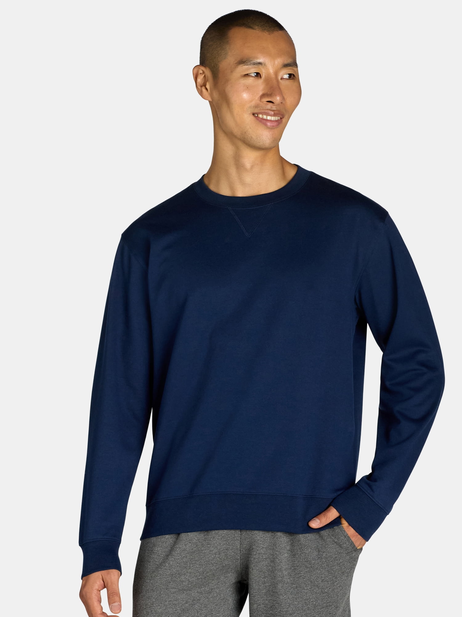 Athletic Works Men's & Big Men's Fleece Crewneck Sweatshirt, Sizes XS-3XL