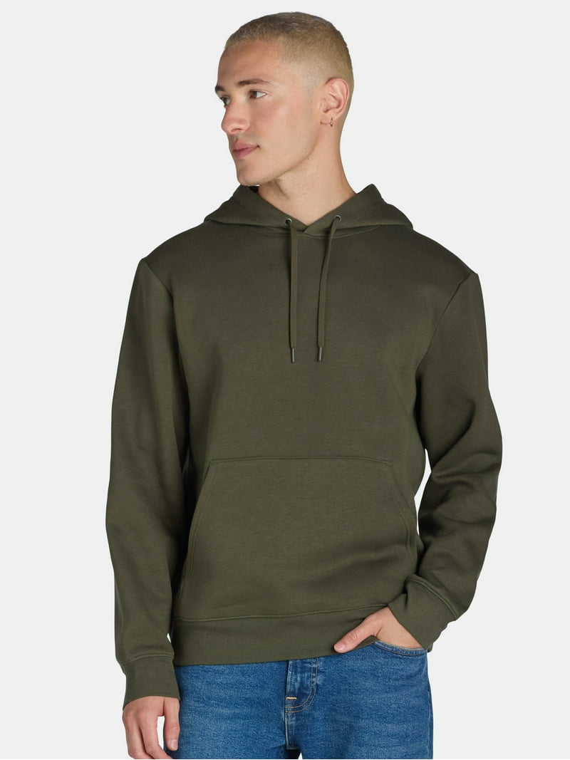 Athletic Works Men's Fleece Hoodie Sizes XS-5XL, Relaxed Pullover