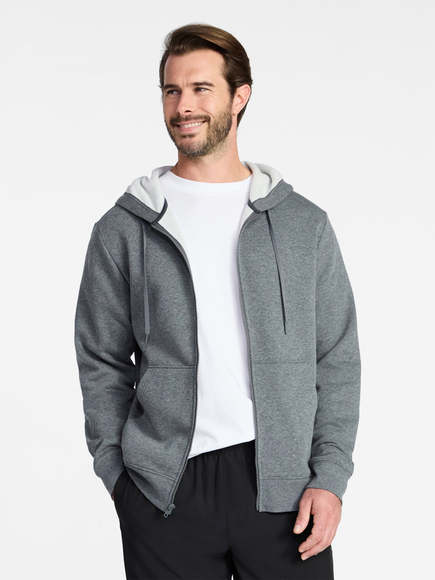 Athletic Works Men's and Big & Tall Men's Fleece Zip Hoodie