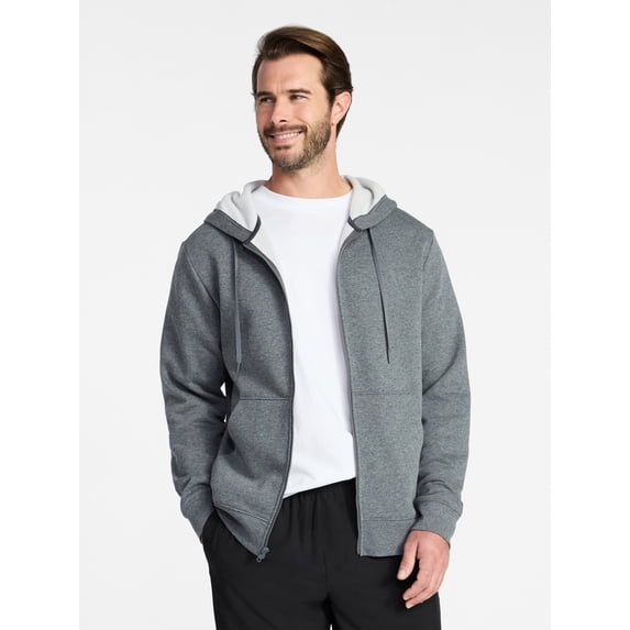 Athletic Works Men's and Big Men's Fleece Zip Hoodie Sweatshirt, Size S-5XLT