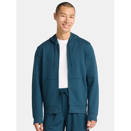Athletic Works Men's and Big Men's Zip Up Fleece Hoodie Sweatshirt, Sizes XS-4XLT