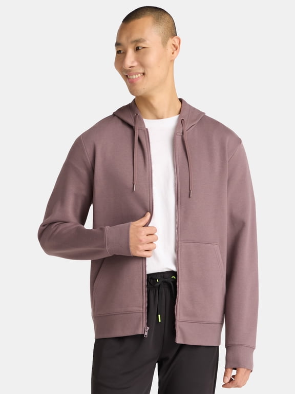Men's and Big Men's Zip Up Fleece Hoodie Sweatshirt, Sizes XS-4XLT