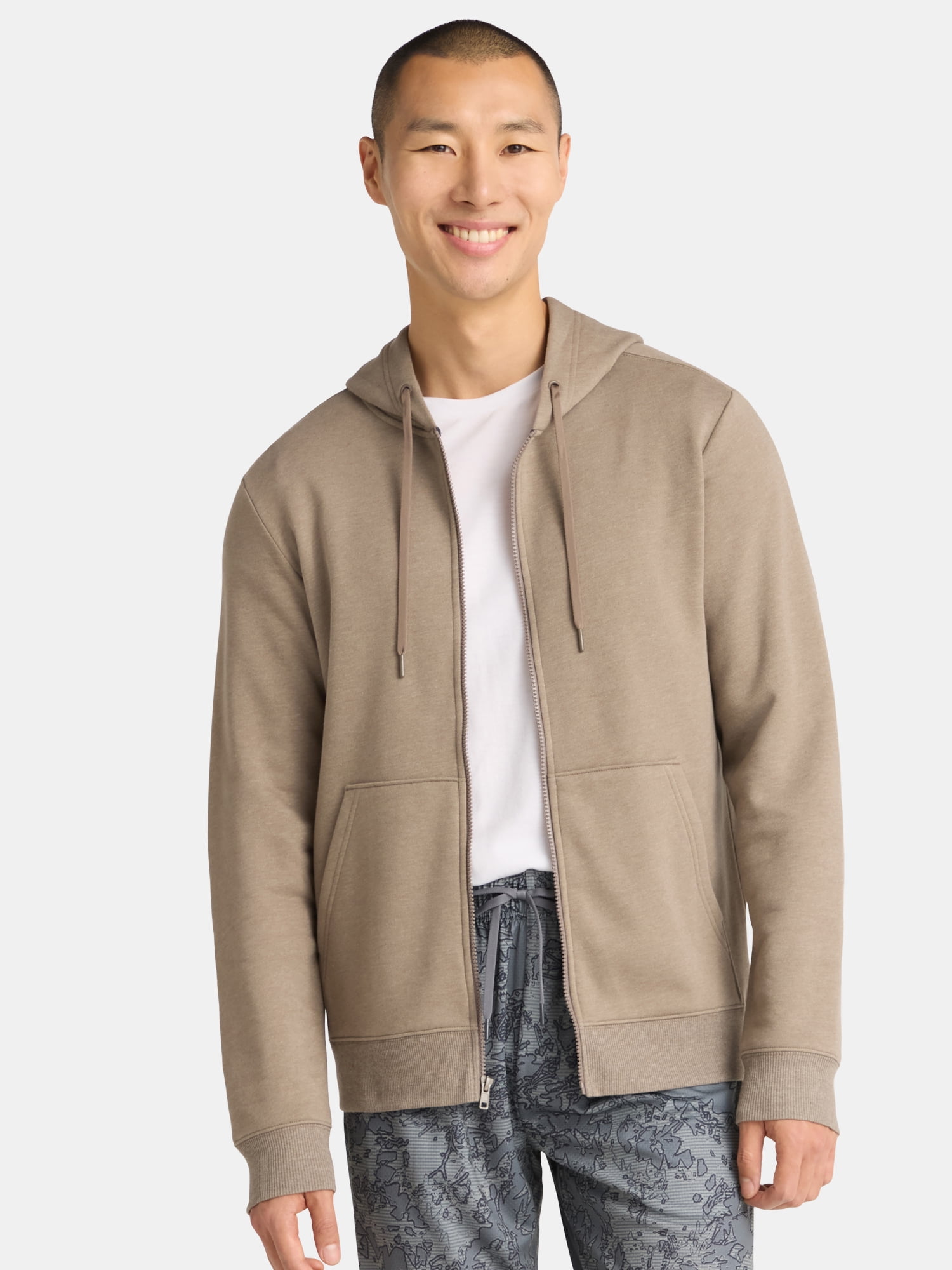 Athletic Works Men's and Big Men's Fleece Zip Hoodie Sweatshirt