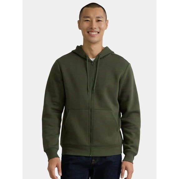 Athletic Works Men's and Big Men's Fleece Zip Hoodie Sweatshirt, Size S-5XLT