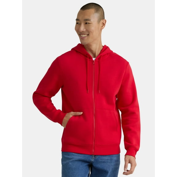 Athletic Works Men's and Big Men's Fleece Zip Hoodie Sweatshirt, Size S-5XLT