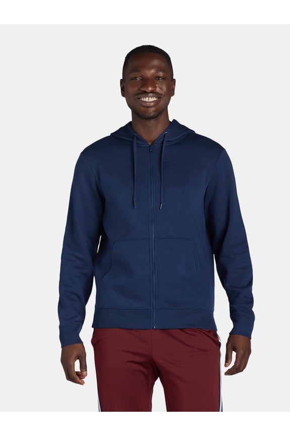 Men's and Big Men's Zip Up Fleece Hoodie Sweatshirt, Sizes S-5XLT