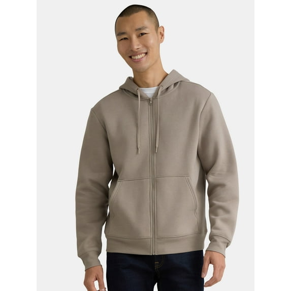 Athletic Works Men's and Big Men's Fleece Zip Hoodie Sweatshirt, Size S-5XLT