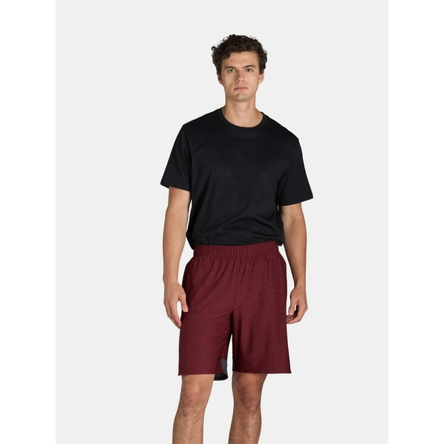Athletic Works Men's & Big Men’s Jersey Knit Shorts, 9" Inseam, 2-Pack, Sizes XS-5XL