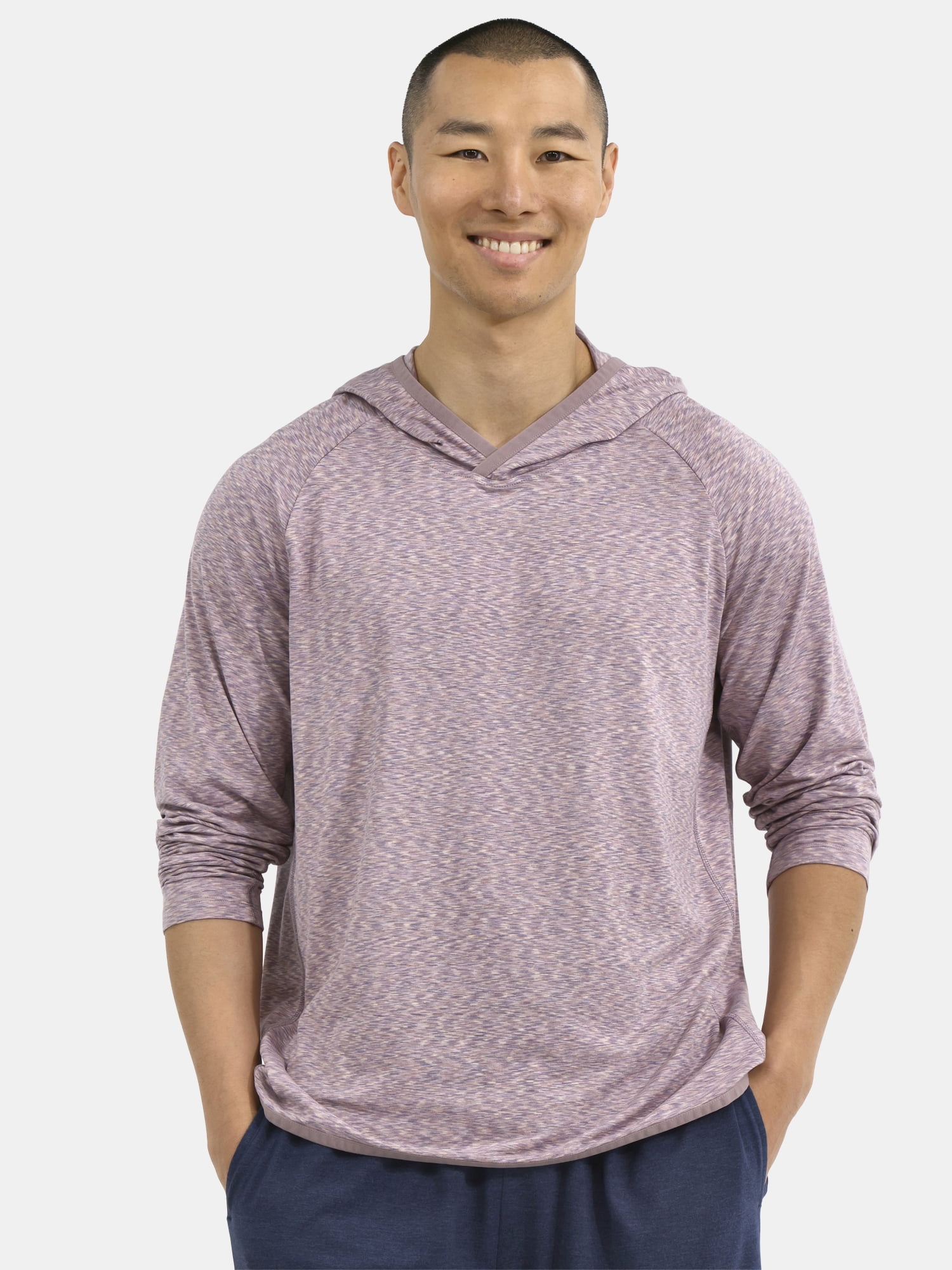 Athletic Works Men's & Big Men's Long Sleeve Space Dyed Hoodie, Sizes S-3XL