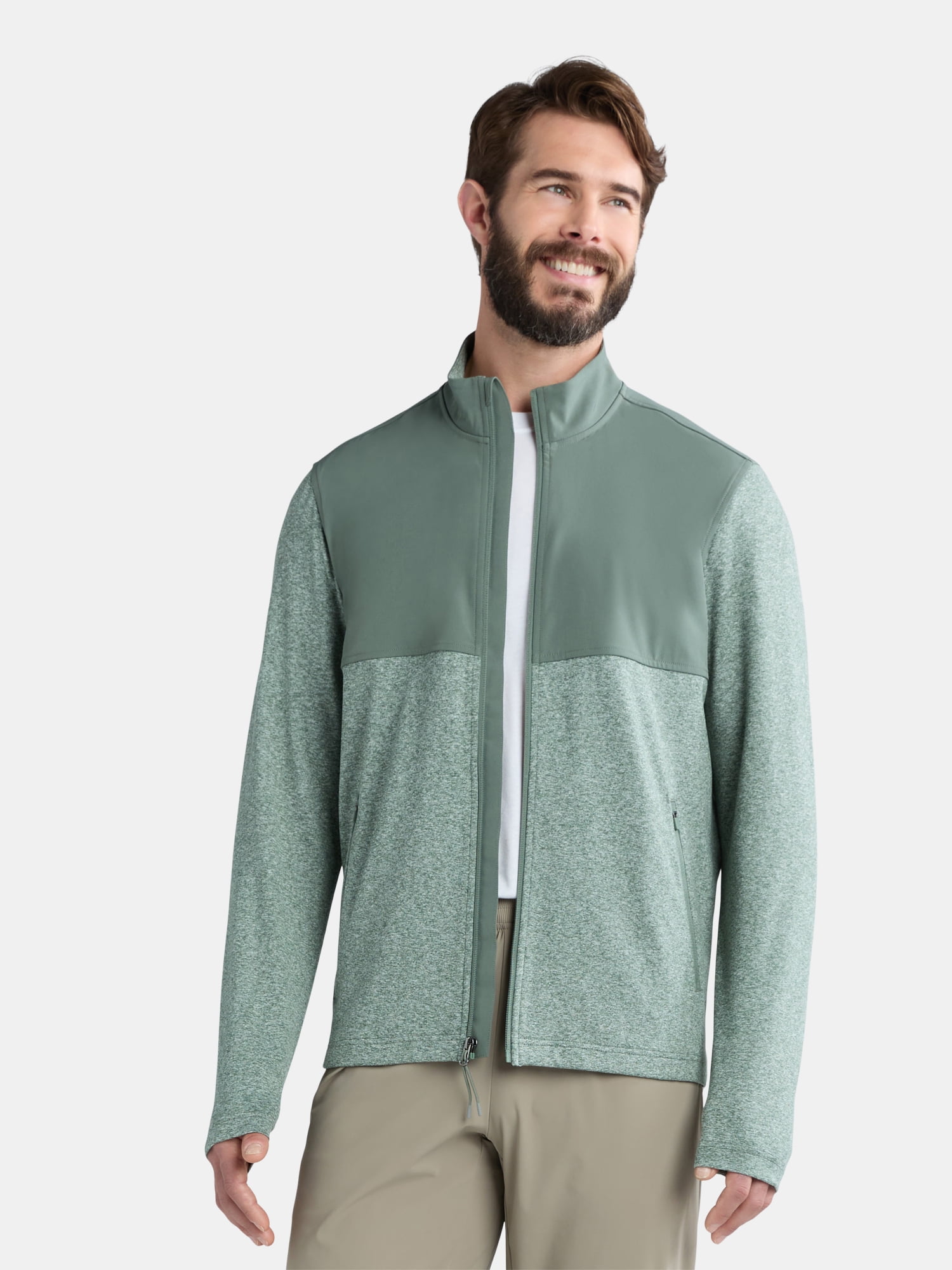 Athletic Works Men's and Big Men's Tricot Track Jacket Athletic Works Men's and Big Men's Tricot Track Jacket