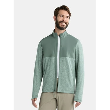 Athletic Works Men’s & Big Men’s Mixed Media Zip Jacket, Sizes S-3XL