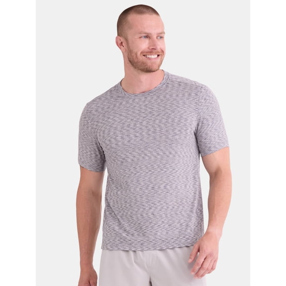 Athletic Works Men's and Big Men's Space Dye Tee with Short Sleeves, Sizes S-3XL