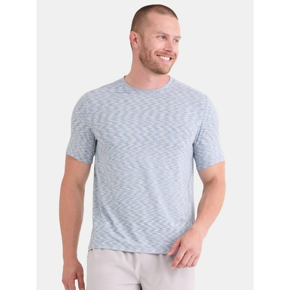 Athletic Works Men's and Big Men's Space Dye Tee with Short Sleeves, Sizes S-3XL