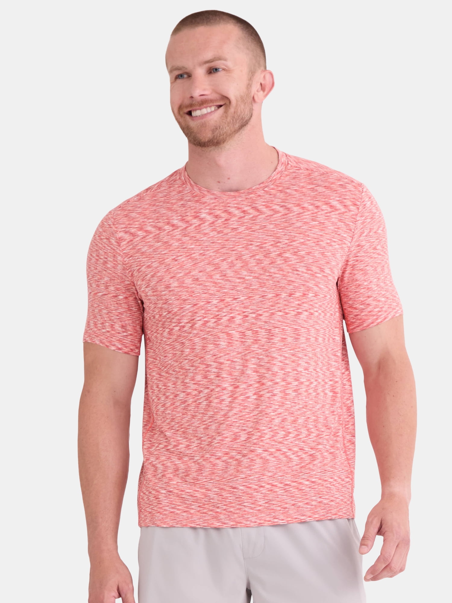 Athletic Works Men's and Big Men's Space Dye Tee with Short Sleeves, Sizes S-3XL