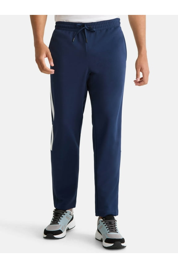 Men's and Big Men's Tricot Track Pants with Side Stripes, Sizes S-3XLT