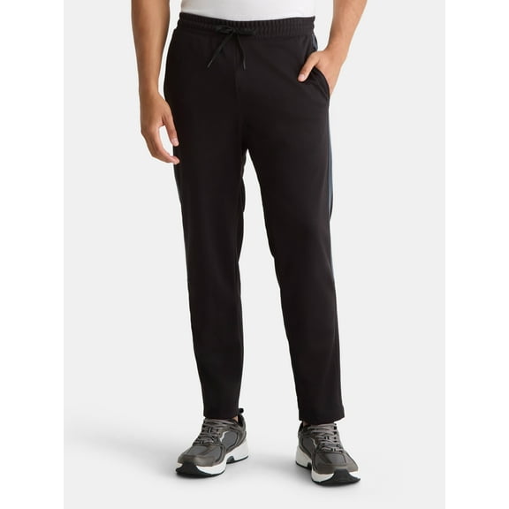 Athletic Works Men's and Big Men's Tricot Track Pants with Side Stripes, Sizes S-3XLT