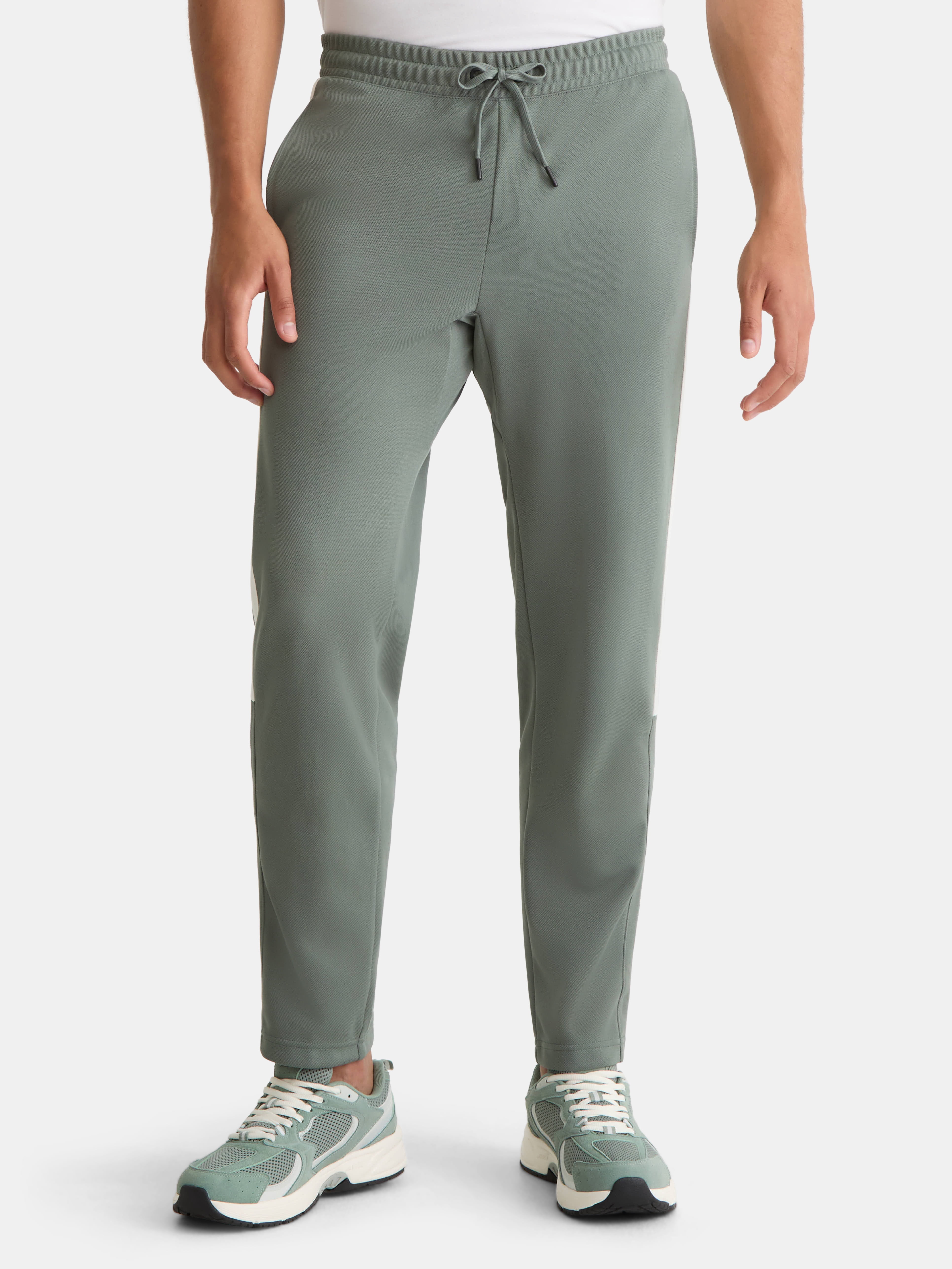 Athletic Works Men's and Big Men's Tricot Track Pants with Side Stripes, Sizes S-3XLT