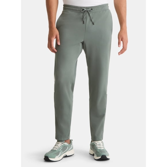 Athletic Works Men's and Big Men's Tricot Track Pants with Side Stripes, Sizes S-3XLT