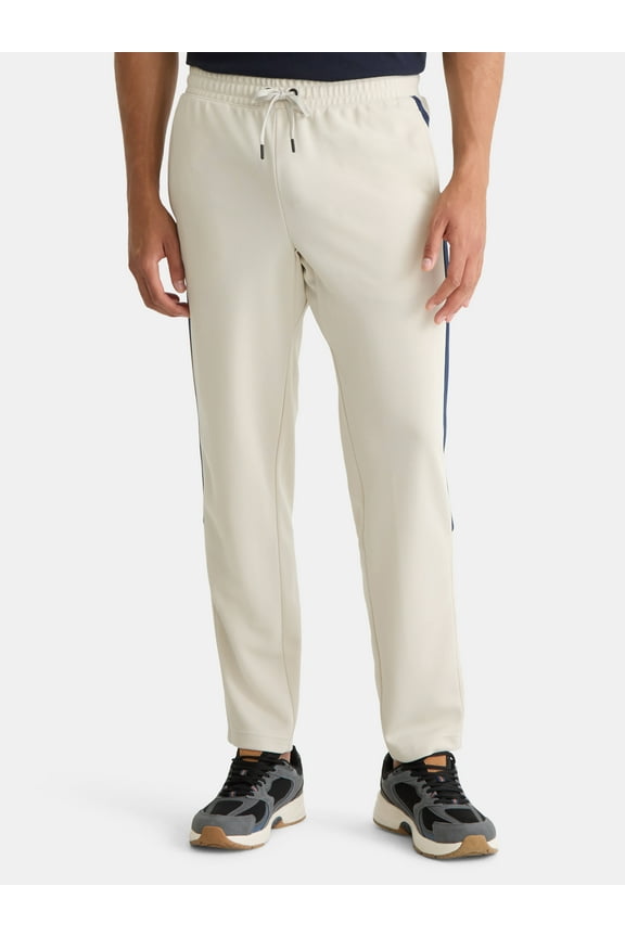 Men's and Big Men's Tricot Track Pants with Side Stripes, Sizes S-3XLT