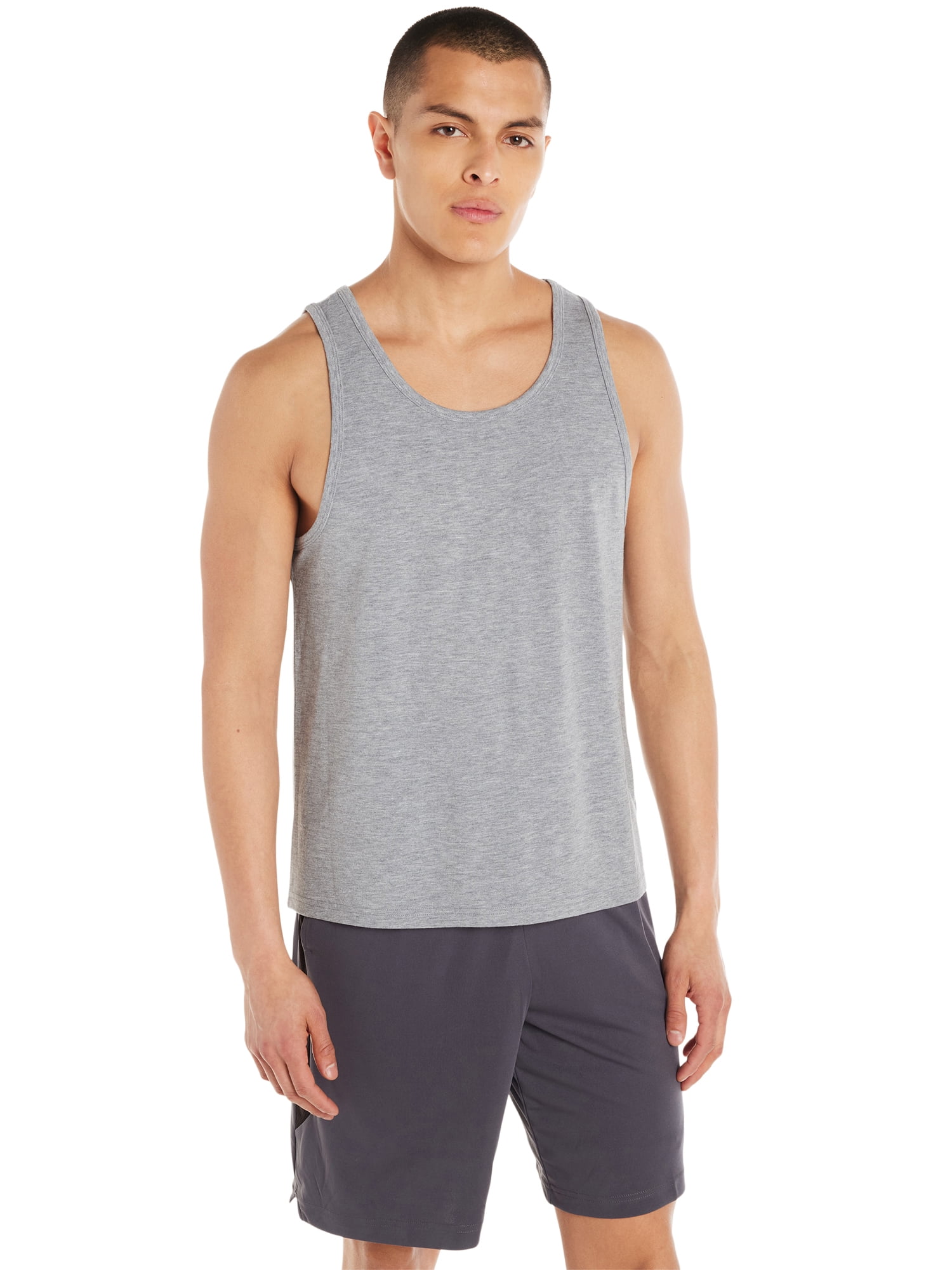 Athletic Works Men s Big Men s Tri Blend Tank Top Sizes S 5xl Size Small Gray