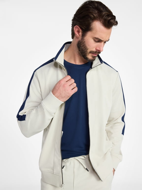 Men's and Big Men's Tricot Track Jacket, Sizes S-3XLT