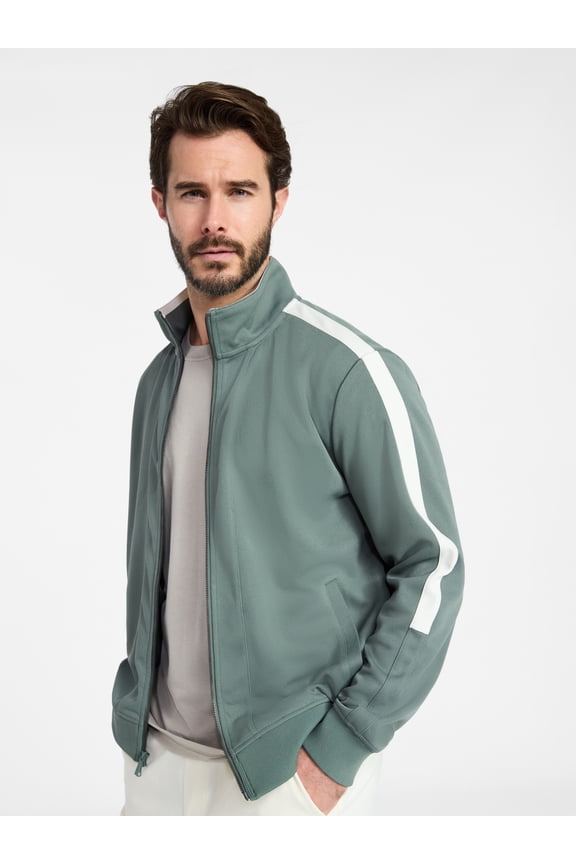Men's and Big Men's Tricot Track Jacket, Sizes S-3XLT