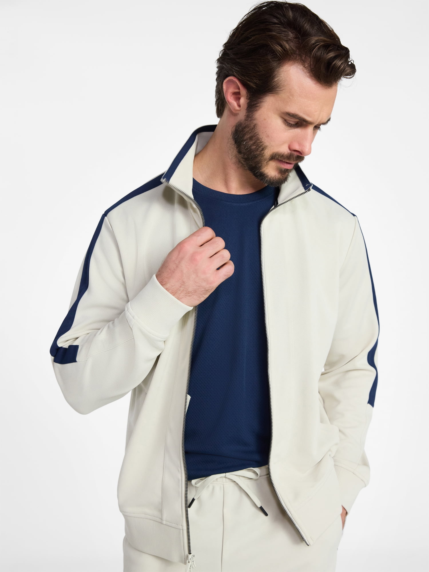 Athletic Works Men's & Big Men's Tricot Track Jacket, Sizes S-5XL