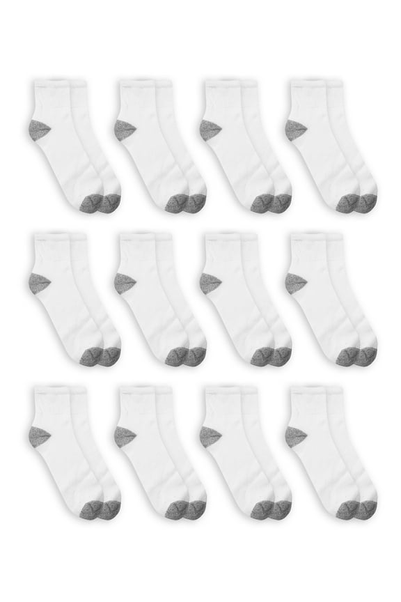 Men's Big and Tall Ankle Socks 12 Pack