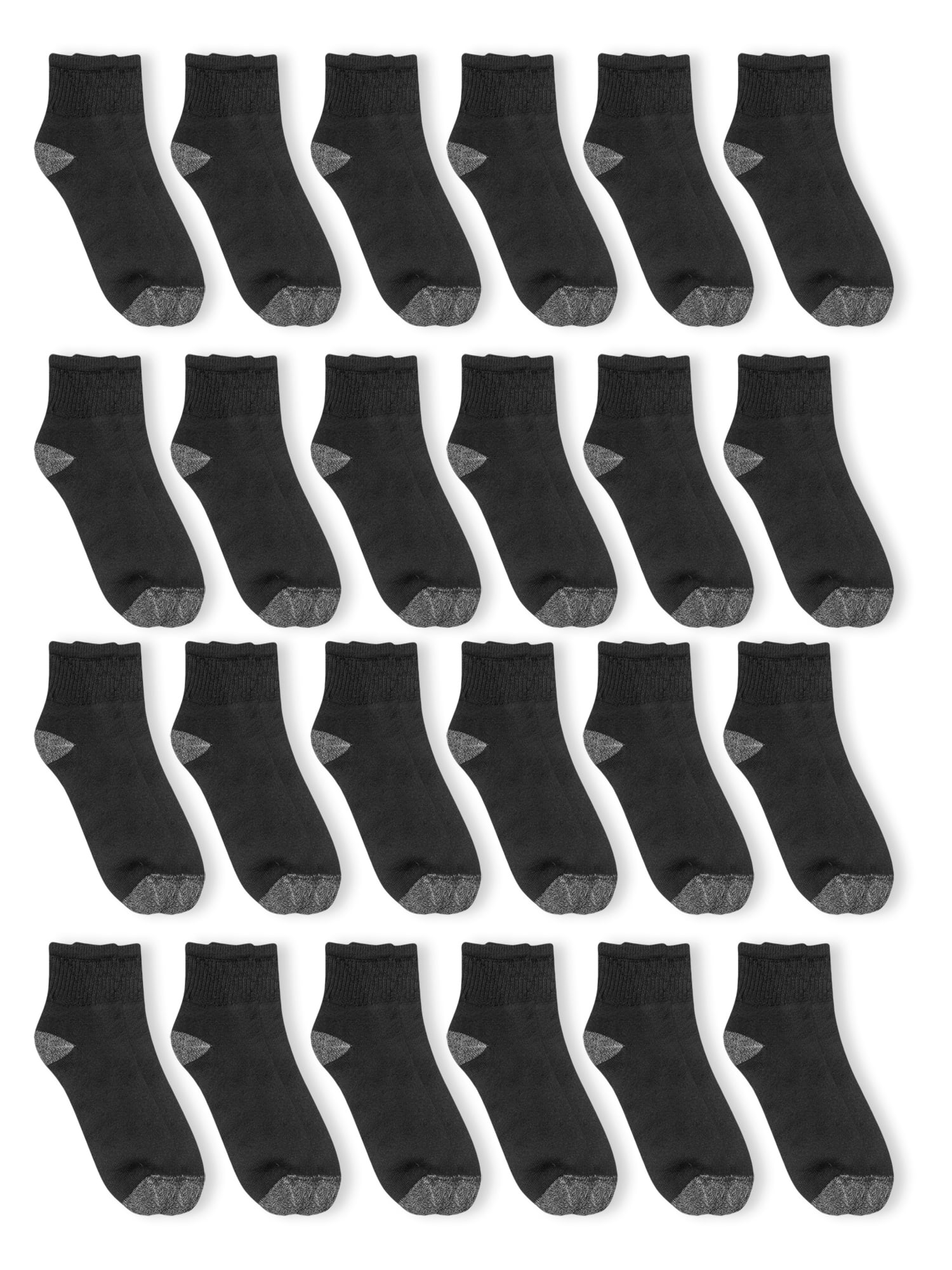 Athletic Works Men's Big and Tall Ankle Socks, 24 Pack