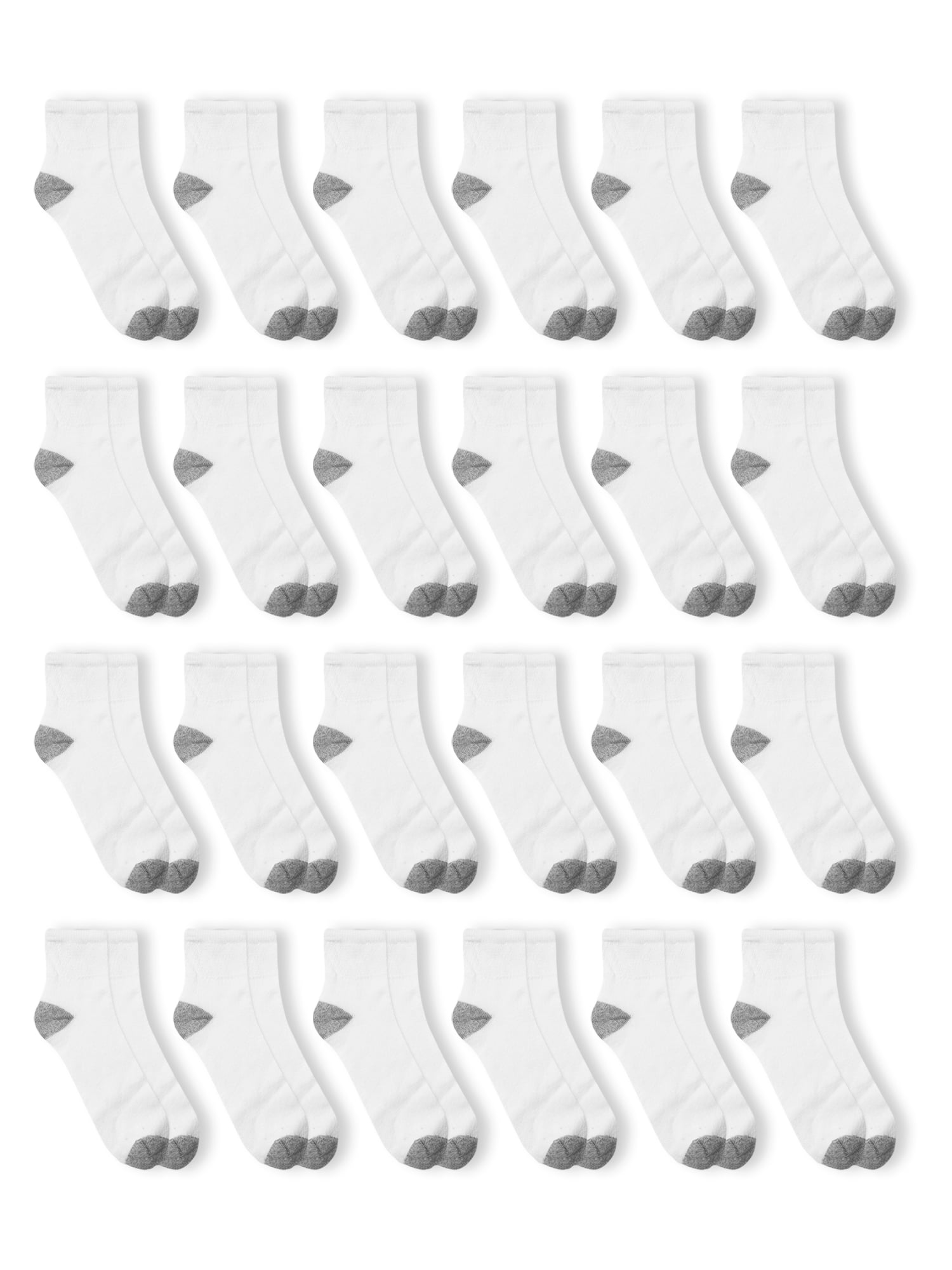 Athletic Works Men's Big and Tall Ankle Socks,24 Pack