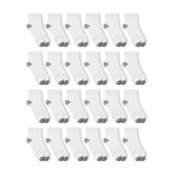 Athletic Works Men's Big and Tall Ankle Socks,24 Pack