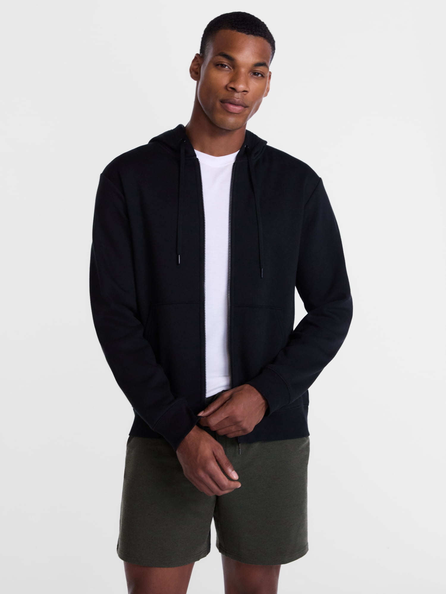 Athletic Works Men's and Big Men's Zip Up Fleece Hoodie Sweatshirt, Sizes S-5XLT