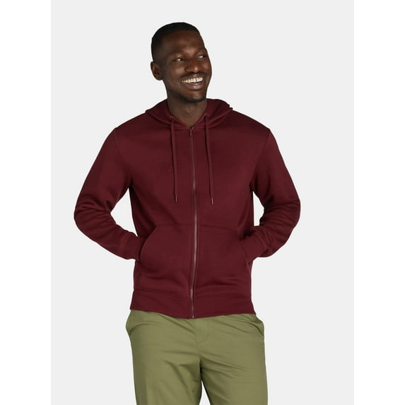 Athletic Works Men's and Big Men's Fleece Zip Hoodie Sweatshirt, Size S-5XLT