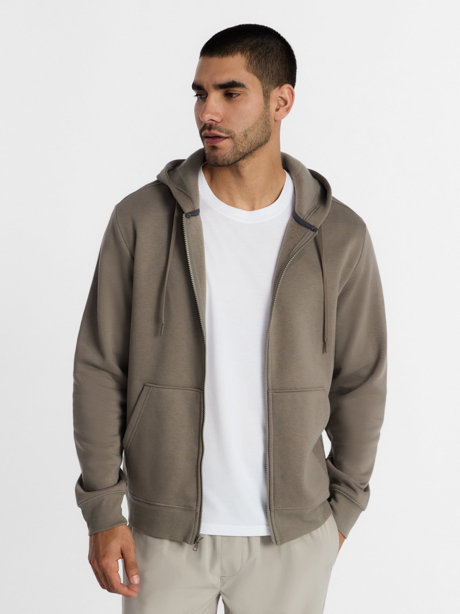 Athletic Works Men's and Big Men's Zip Up Fleece Hoodie Sweatshirt, Sizes S-5XLT