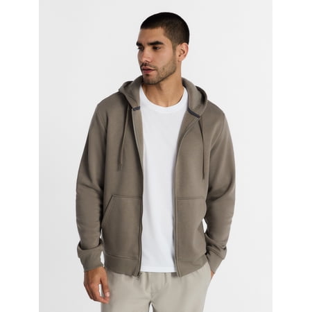 Athletic Works Men's and Big Men's Zip Up Fleece Hoodie Sweatshirt, Sizes S-5XLT