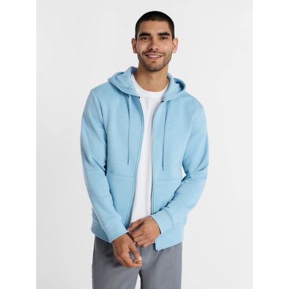 Athletic Works Men's and Big Men's Fleece Zip Hoodie Sweatshirt, Size S-5XLT