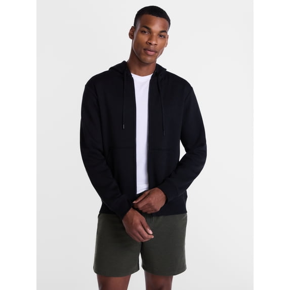 Athletic Works Men's and Big Men's Zip Up Fleece Hoodie Sweatshirt, Sizes XS-4XLT