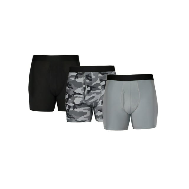 Athletic Works Men's Boxer Briefs Underwear, 3 Pack - Walmart.com