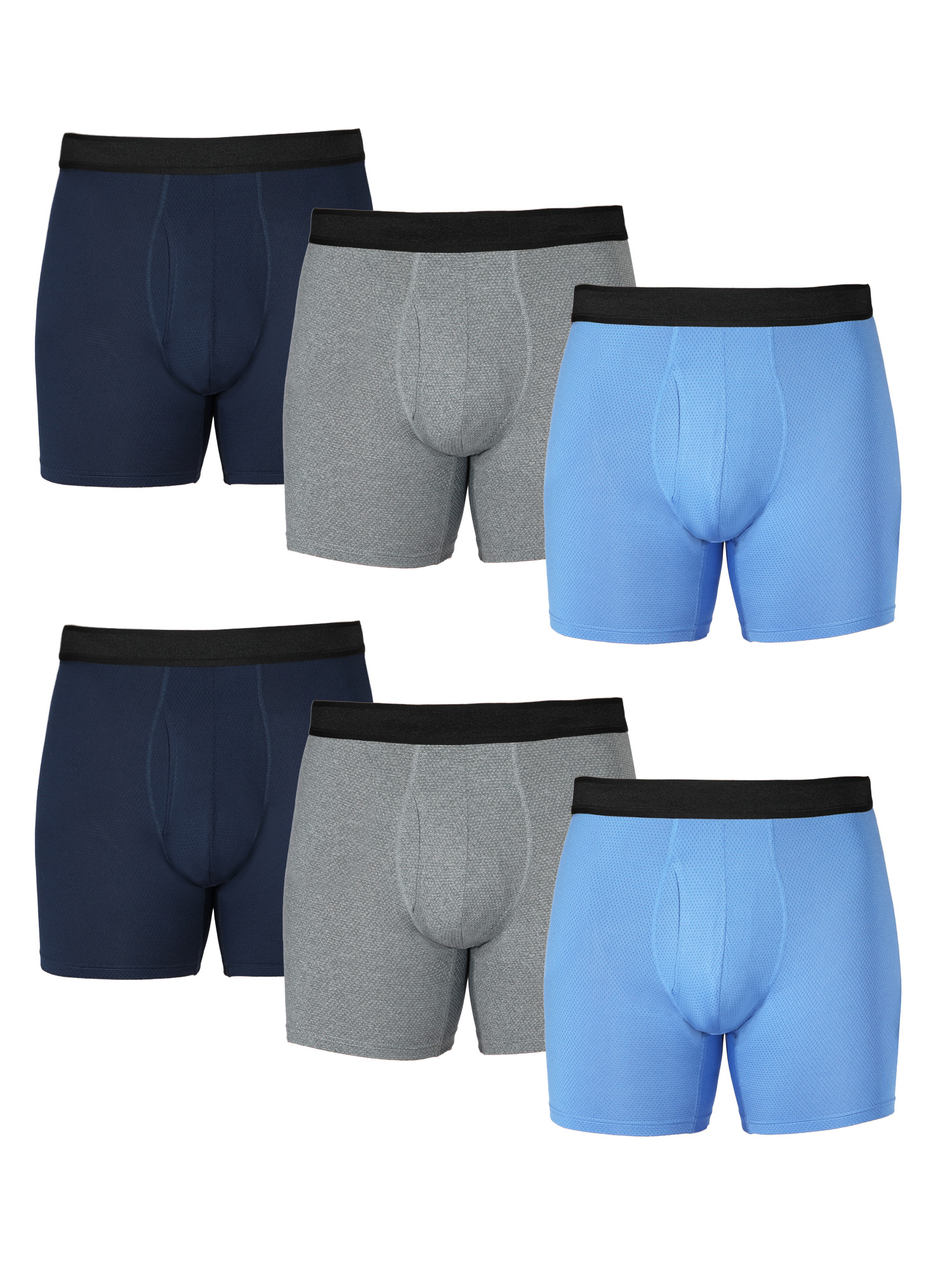 Athletic Works Mens Mesh Boxer Briefs, 3pack