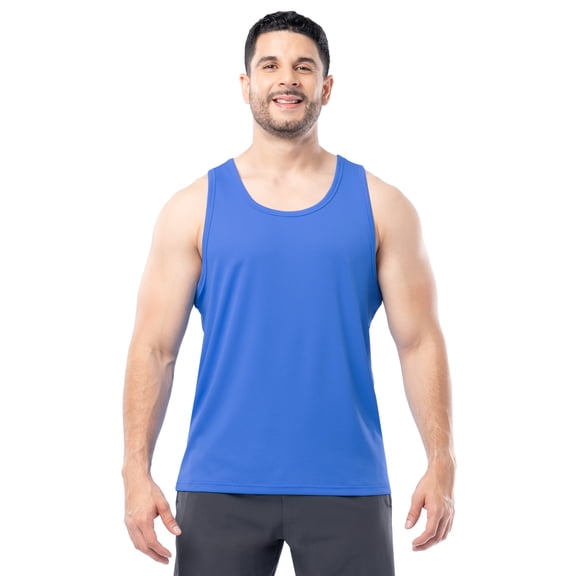 Athletic Works Men's Tonal Stripe Jersey Gym Tank Top, Sizes XS-4XLT ...