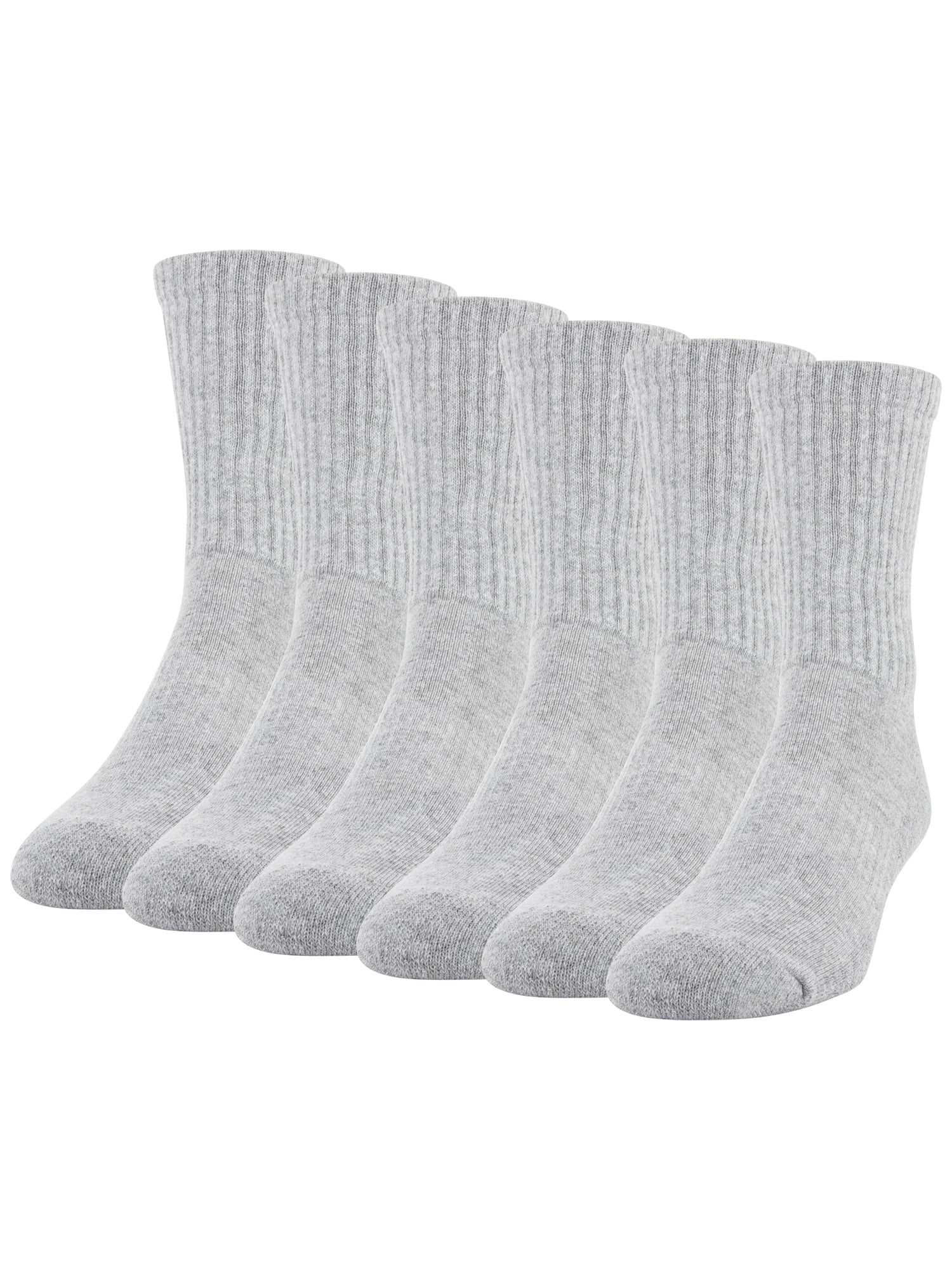 Athletic Works Men's Crew Sock, 6 Pack