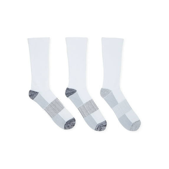 Athletic Works Men's Crew Socks, 3-Pack