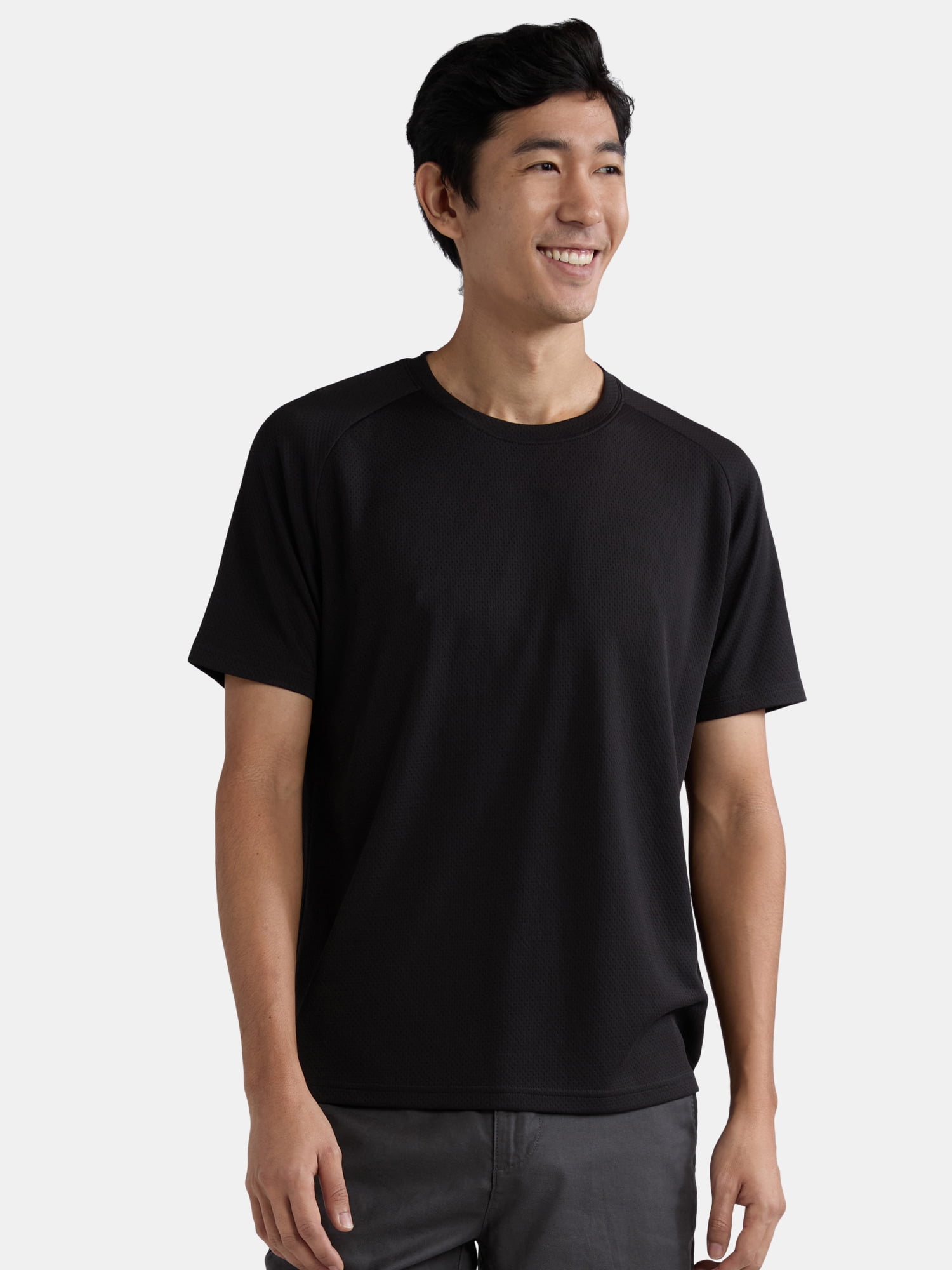 Men's and Big Men's DriWorks Mesh Tee with Short Sleeves, Sizes XS-5XL