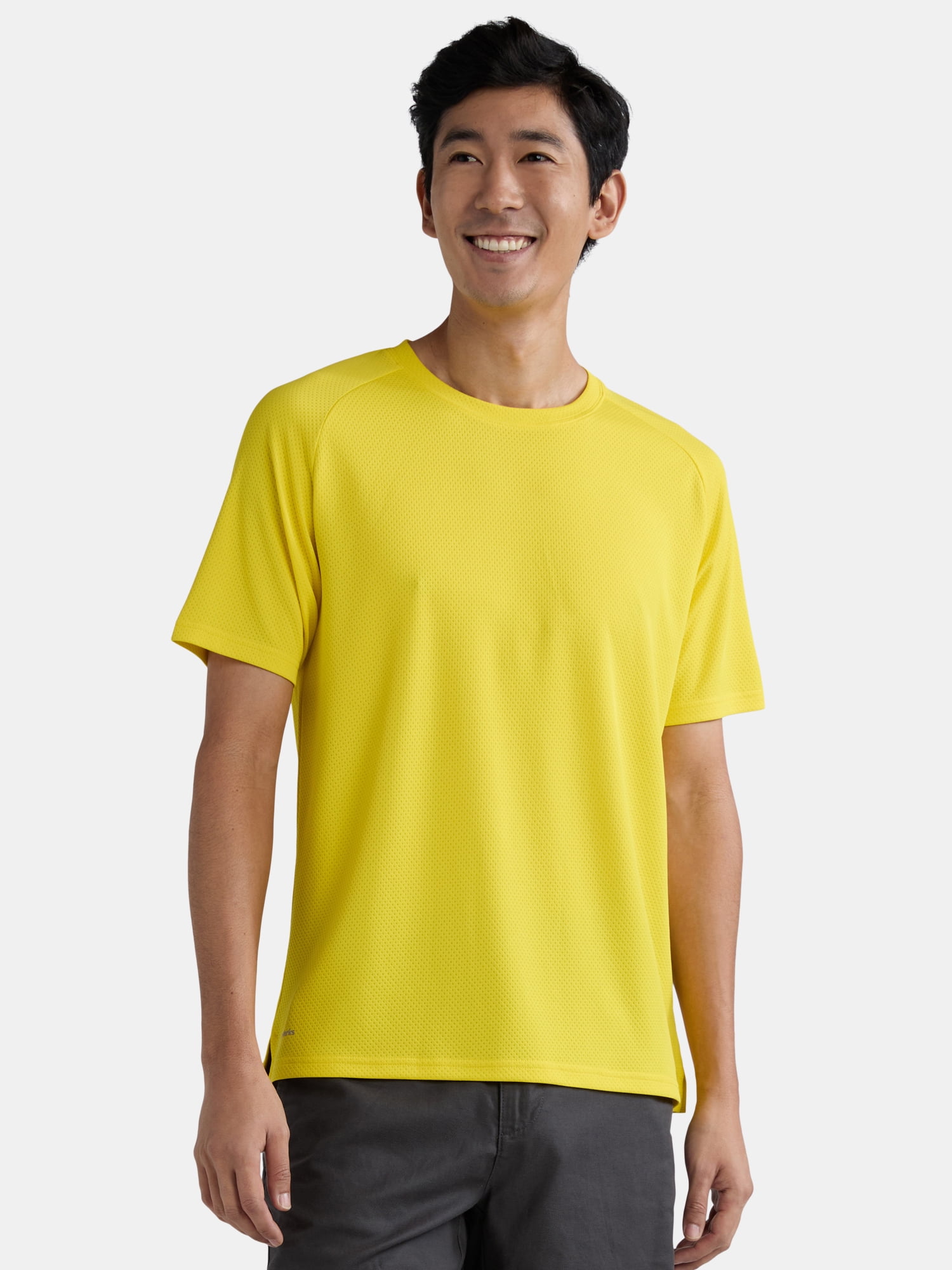Athletic Works Men's and Big Men's DriWorks Mesh Tee with Short Sleeves, Sizes XS-5XL