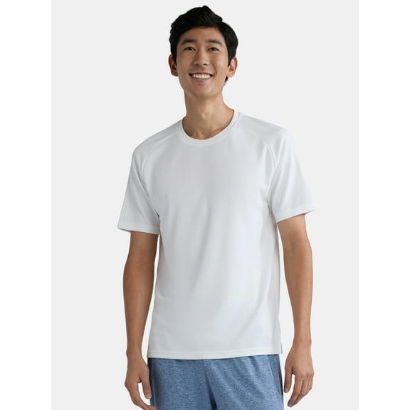 Athletic Works Men’s DriWorks Mesh Tee with Short Sleeves, Sizes XS-5XL