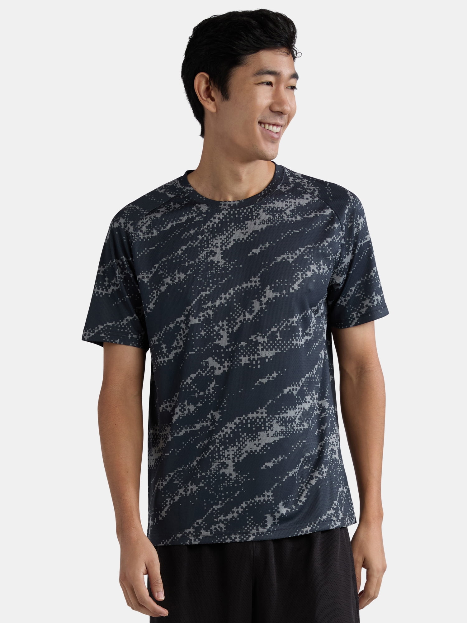 American Fighter Men's Dalton Crew Neck T-Shirt - Black Graphic Tee With Geometric Design
