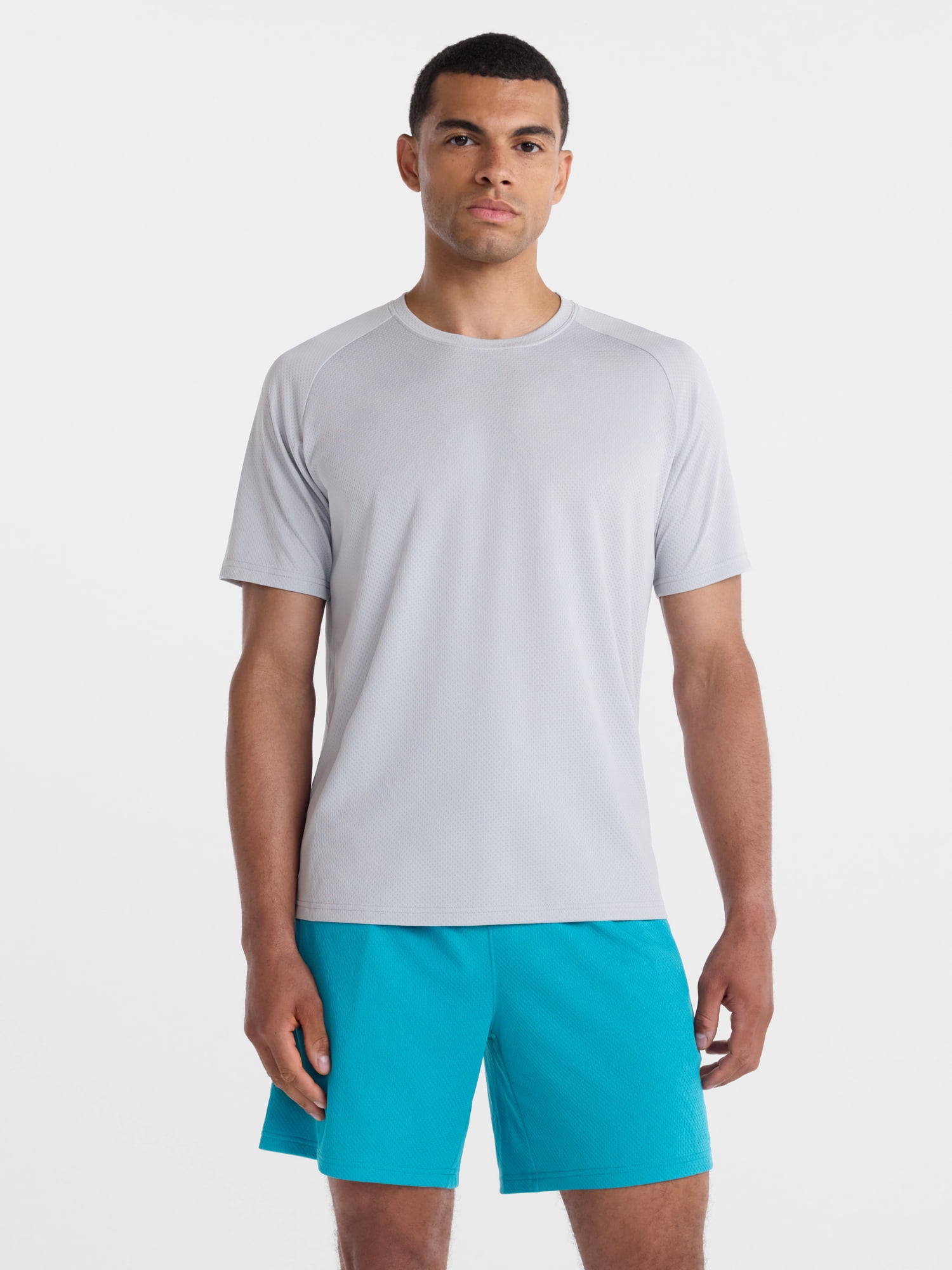 Athletic Works Men's and Big Men's DriWorks Mesh Tee with Short