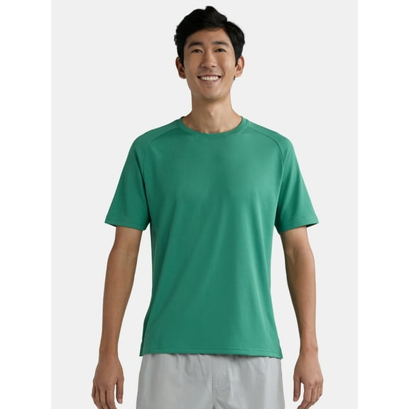 Athletic Works Men’s DriWorks Mesh Tee with Short Sleeves, Sizes XS-5XL